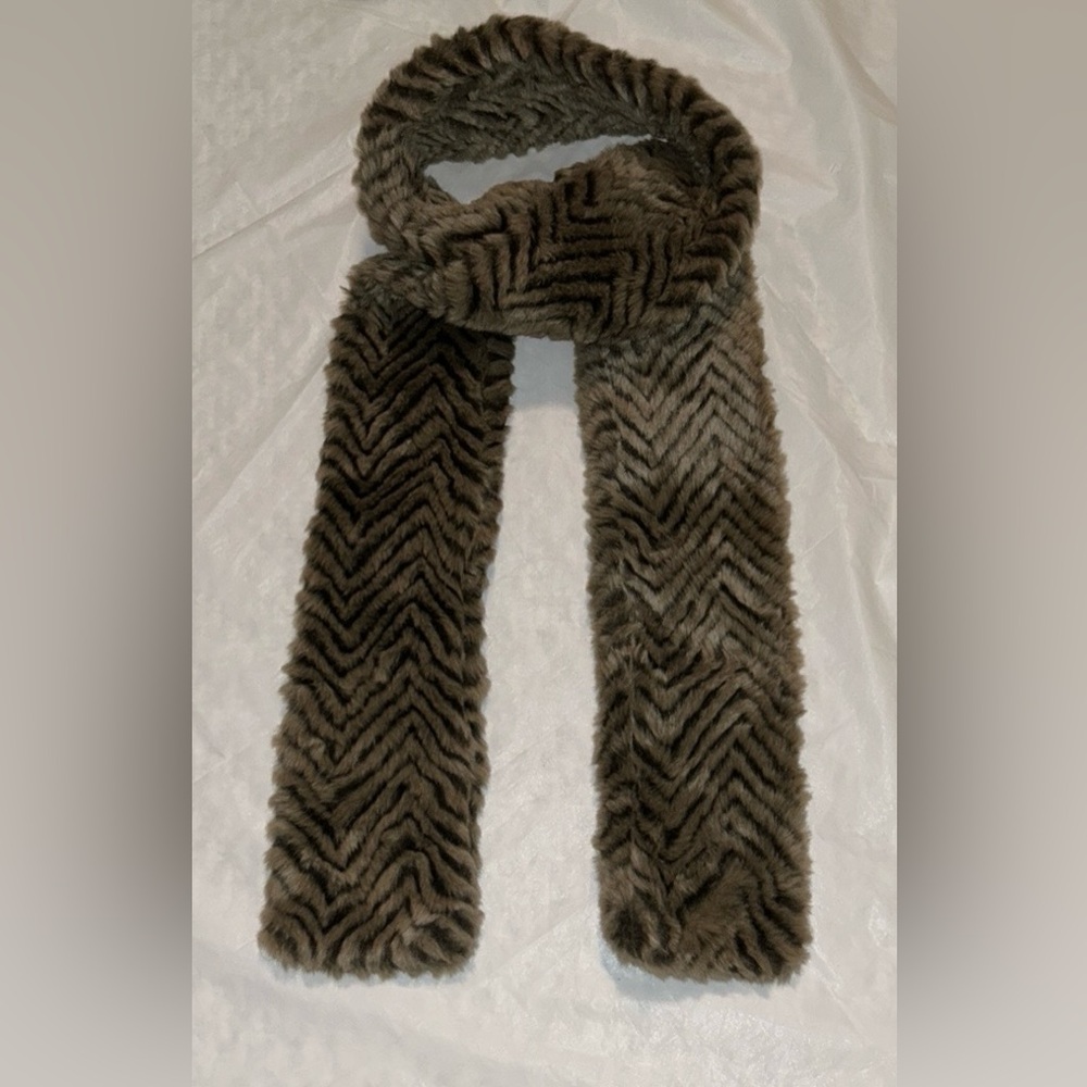 Ben Berger Luxury Collection Chevron Faux Fur Scarf